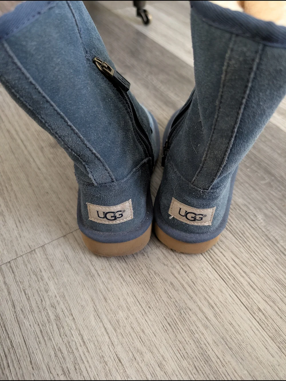 Kids Cozy Suede Mid-Calf Boot - Navy with Shearling Lining